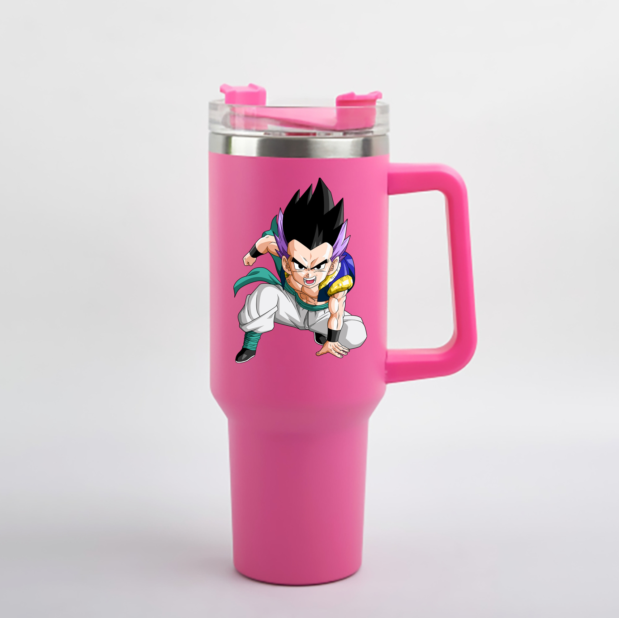 （画像用） ドラゴンボール 孫 悟飯（そんごはん）DRAGON BALL Son Gohan 1200mL車用タンブラー - クリスタルステッカー（プラスチックストロー付き）